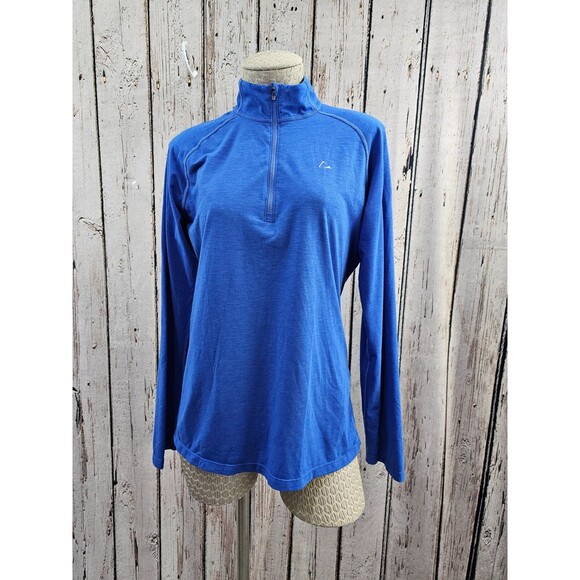 ALK Women's L Merino Blend Paradox Long Sleeve 1/4 Zip Pullover Sweater Lt Wt - Picture 3 of 11